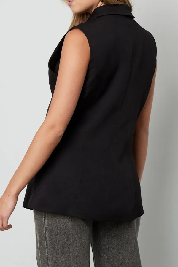 Tailored Sleeveless Blazer