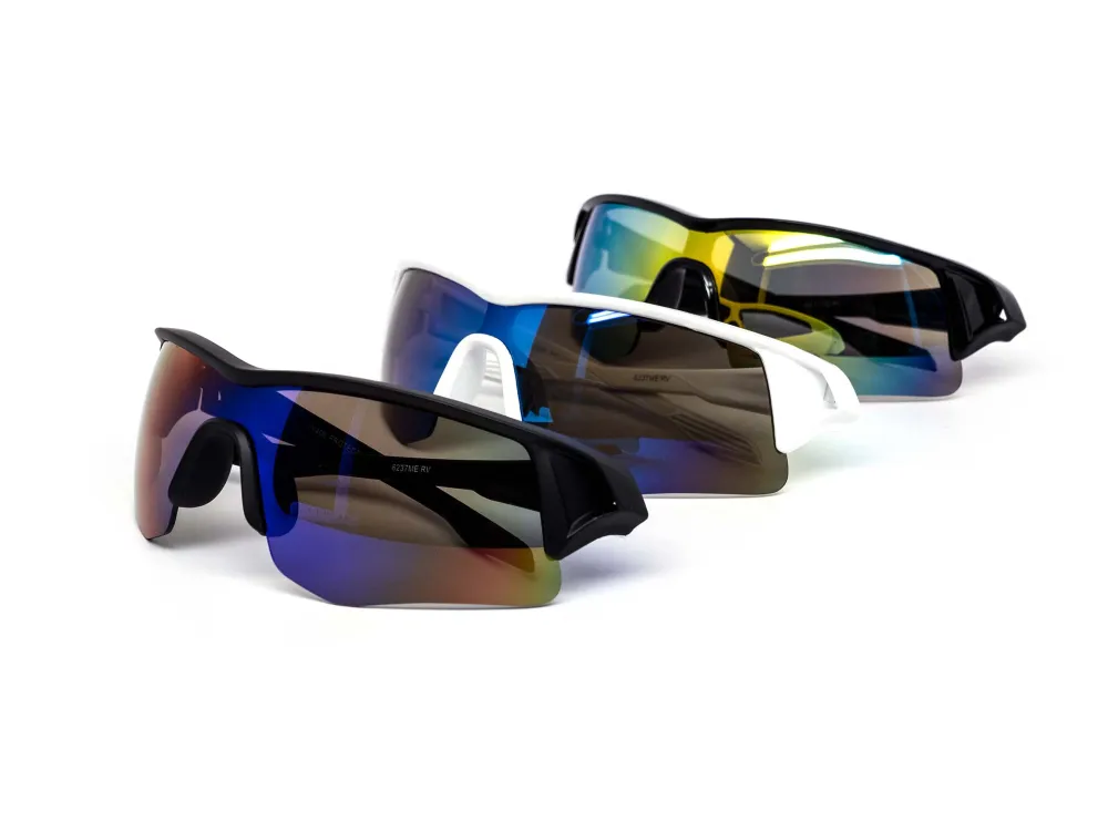 12-Pack Sport Burnt Mirror Assorted Performance Sunglasses