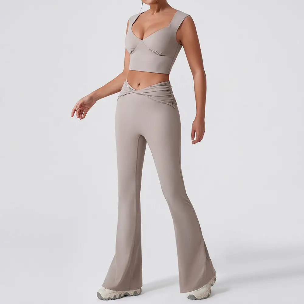 Quick-Dry Sleeveless Top, Vest and Trousers Active Set