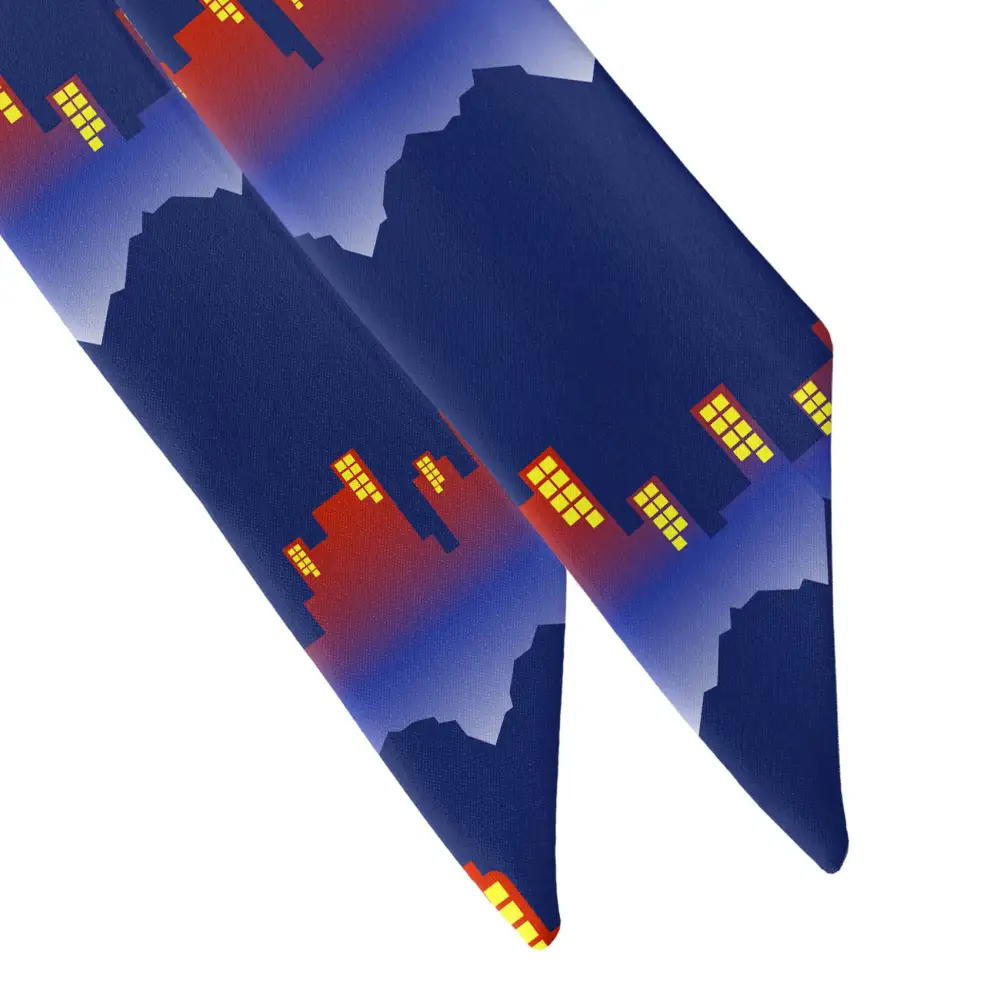 Denver Skyline Design Hair Scarf