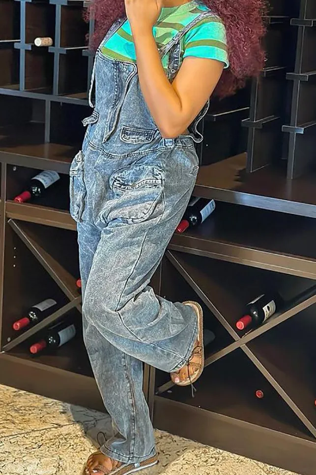 Oversized Denim Jumpsuit