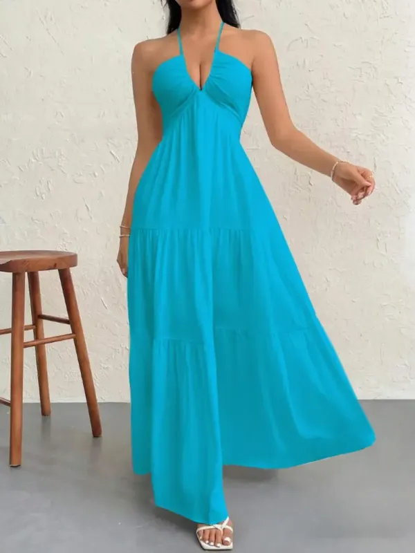 Women's Plain Dress, Summer Clothes Women, Casual Basic Loose Fit Sleeveless Dress for Beach Holiday Vacation