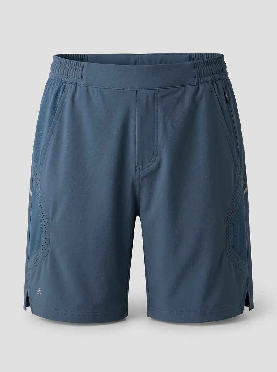 Men's Breathable Athletic Mesh Panel Training Shorts