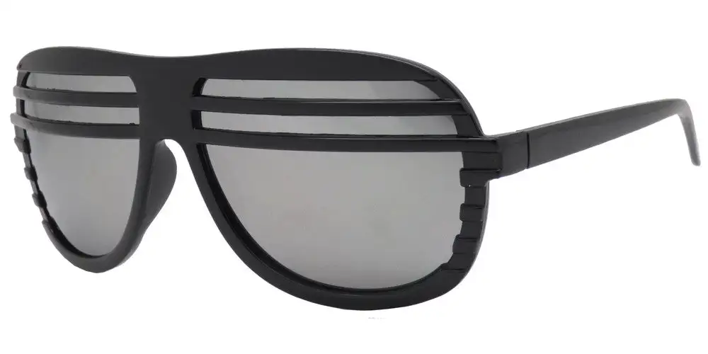 Retro Oval Shape Curtain Mirror Lens Plastic Sunglasses
