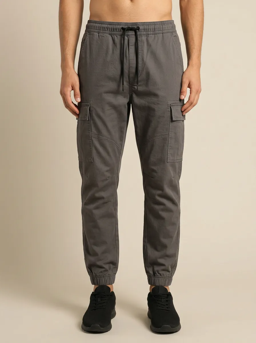 Outdoor Elastic-Waist Jogger Men's Cargo Pants
