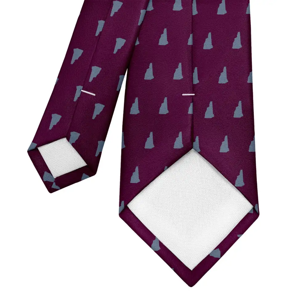 Modern Outline Emblem Detail Necktie