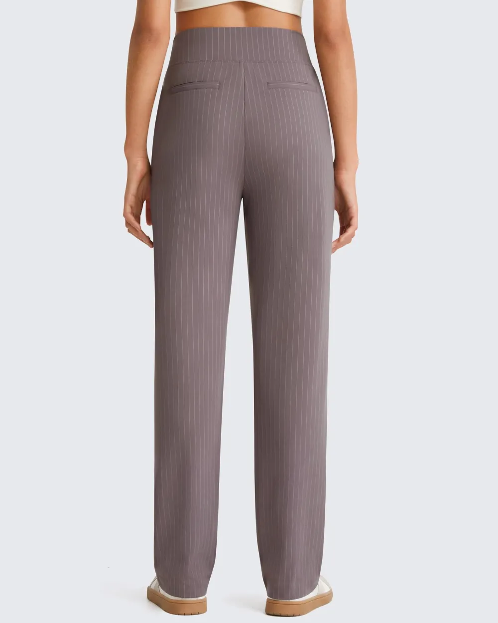 Women's High Elasticity Midrise Straight Leg Pants - Ivory