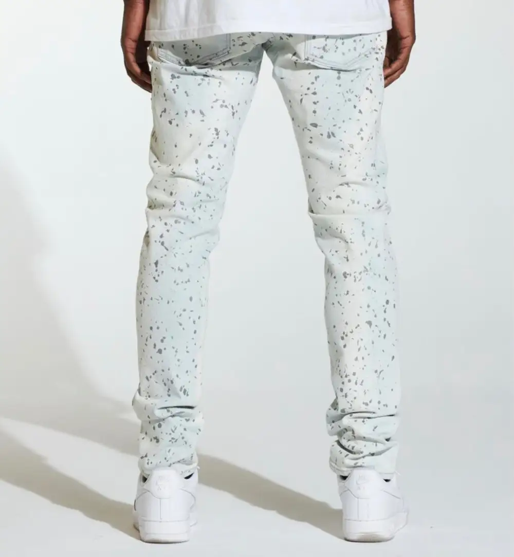 Glitter Finish Slim Jeans