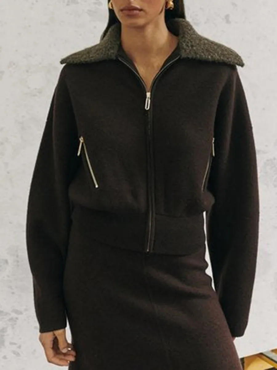 CASUAL LAPEL WOOL JACKET