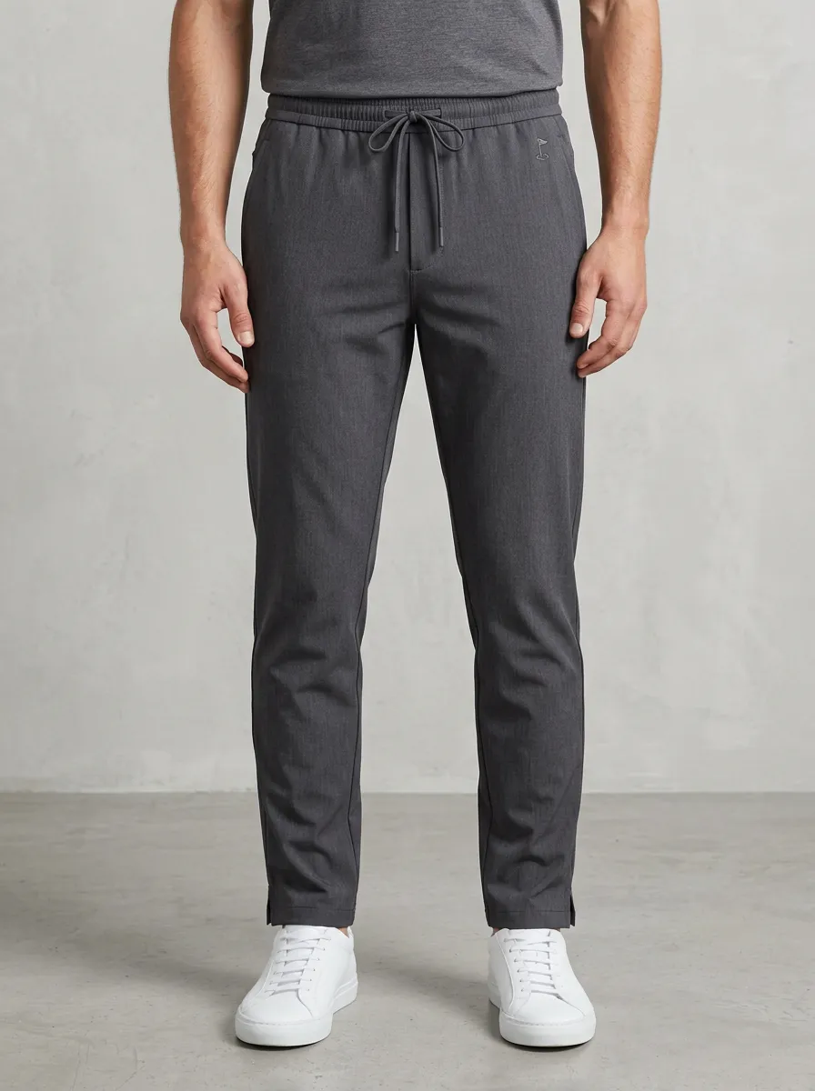Classic Flag-Motif Embroidered Golf Athletic Pants