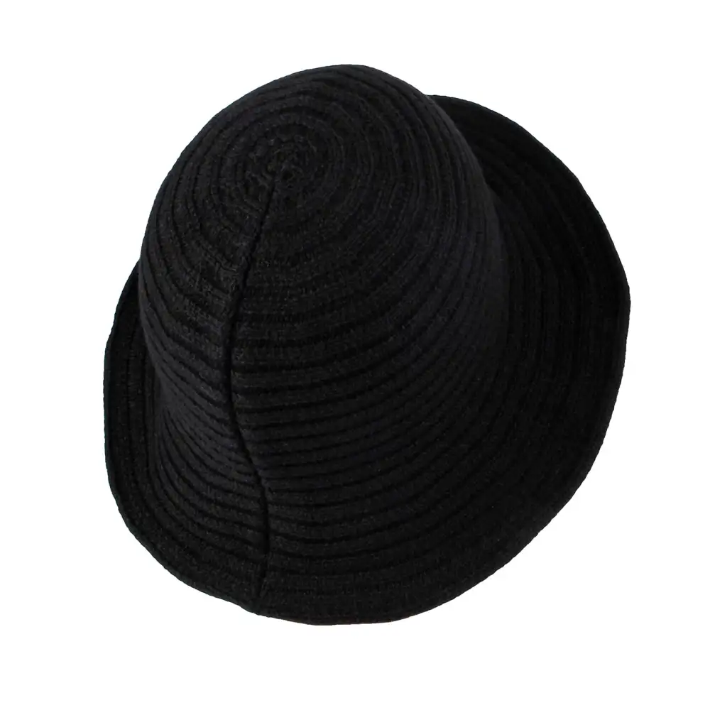 Knit Bow Accent Bucket Hat