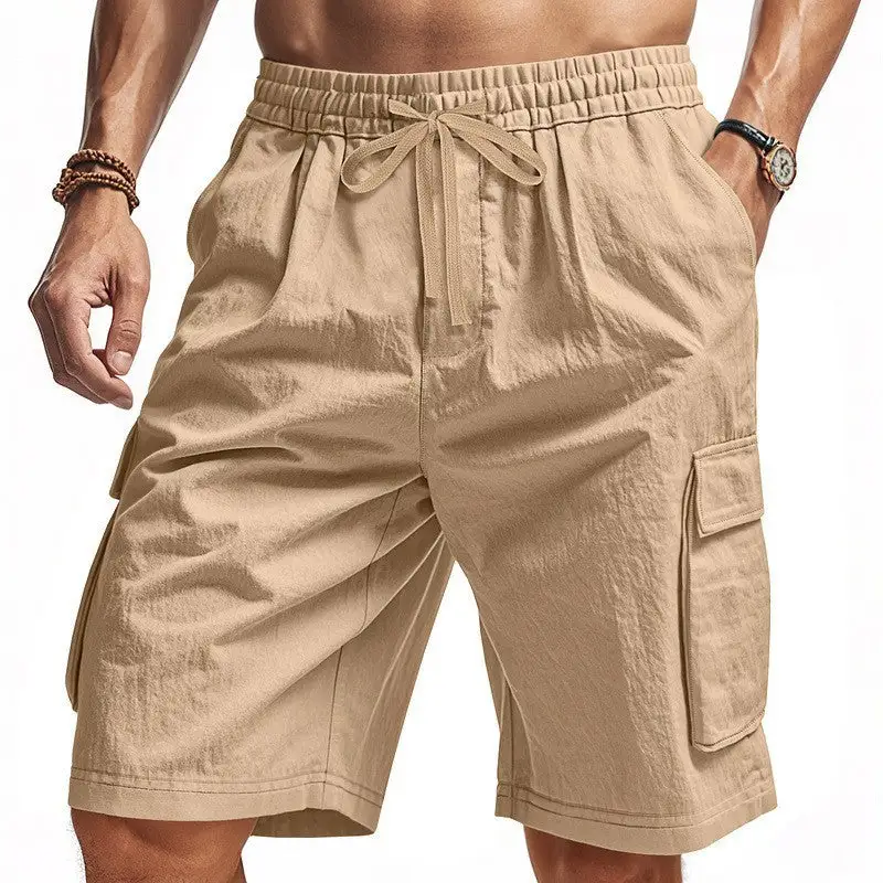Men's Comfortable Multi Pocket Cargo Shorts for Travel and Leisure