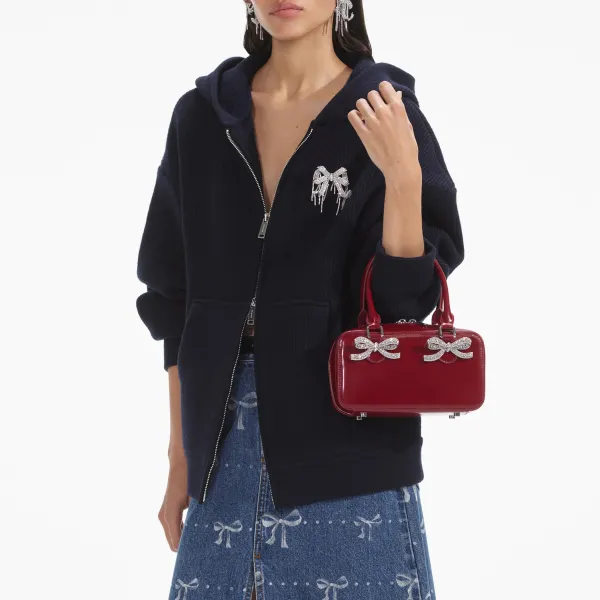 Navy Knit Hoodie