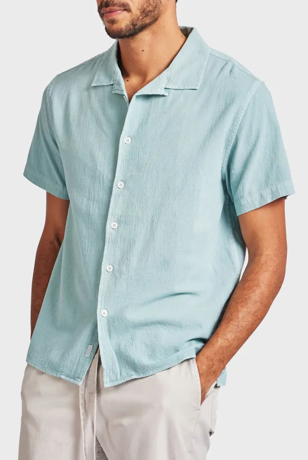 Jed Short Sleeve Shirt-Light dutch blue
