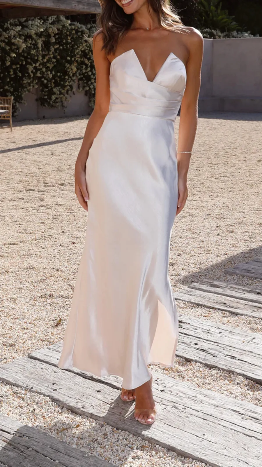Strapless Design Dress