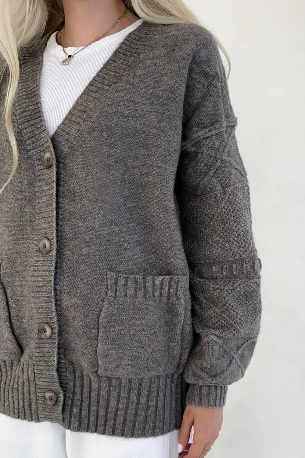 Knit Button Front Cardigan