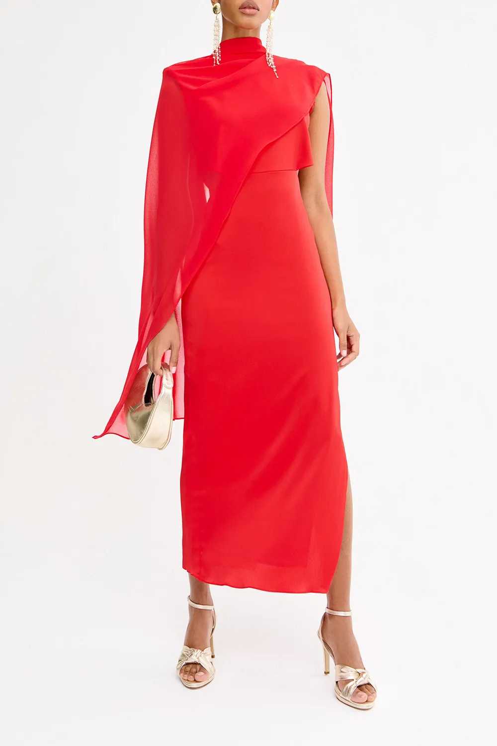 Red Solid Color Shawl