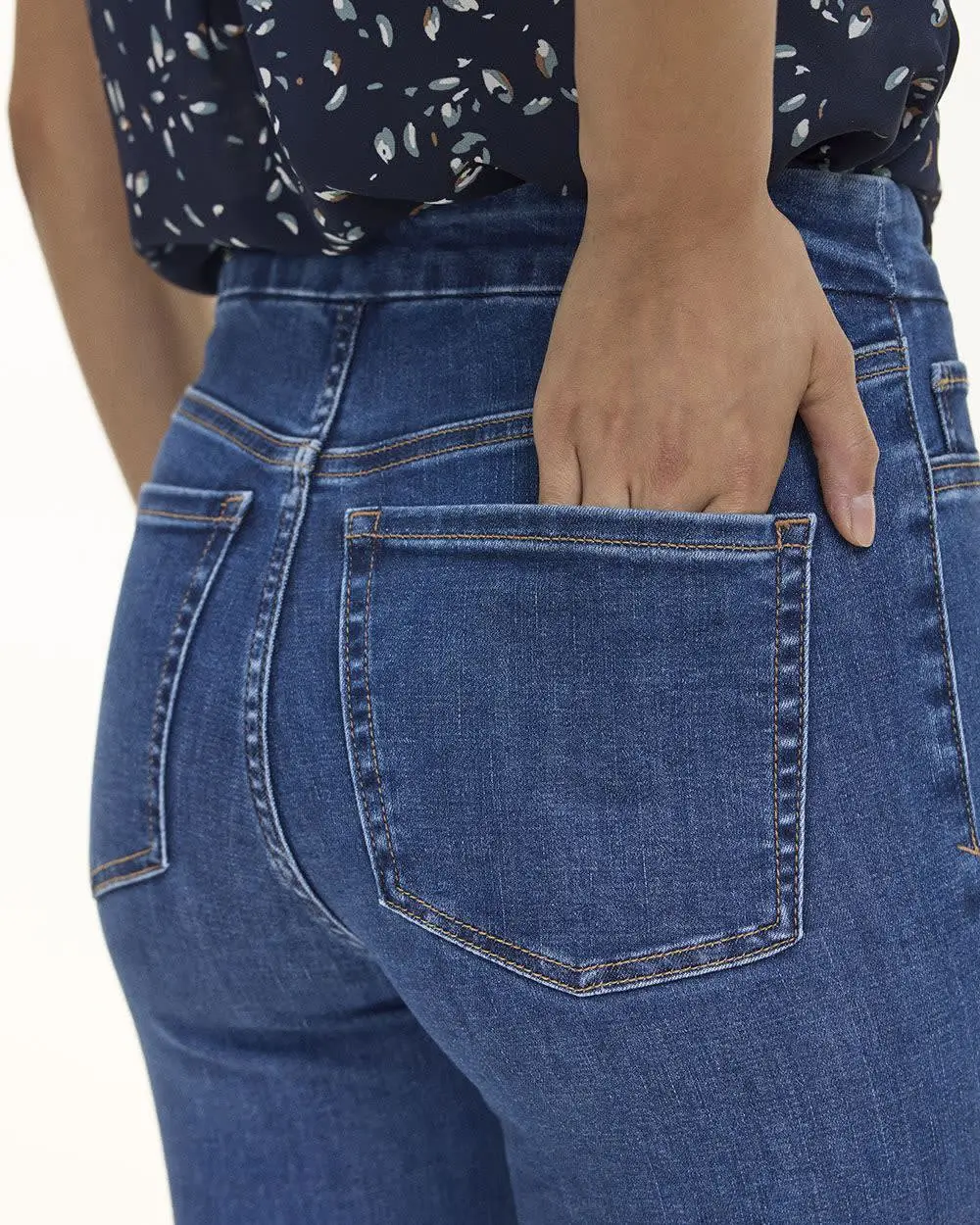 Casual Style Denim Legging Pants