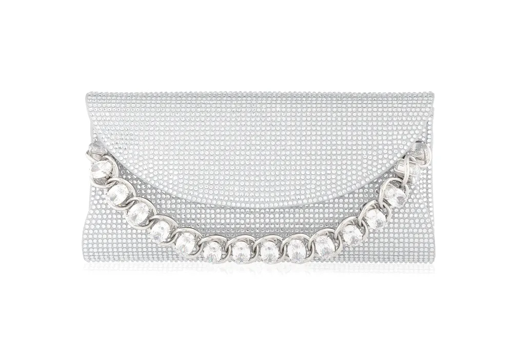 Luminous Envelope Embellished Clutch