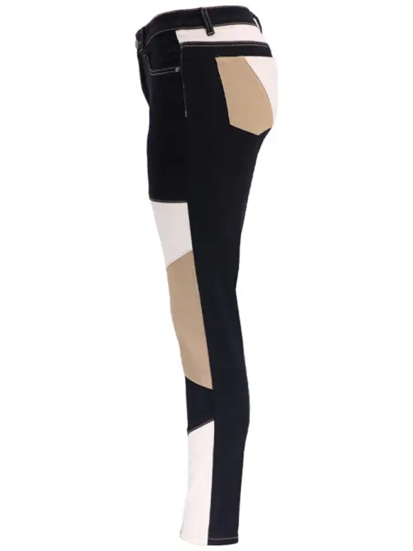 Structured High Waist Skinny Denim Jeans