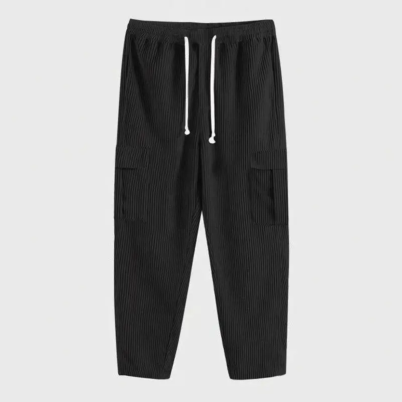 Men's o Cord Cargo Pants Waistband Pockets Cargo Pants