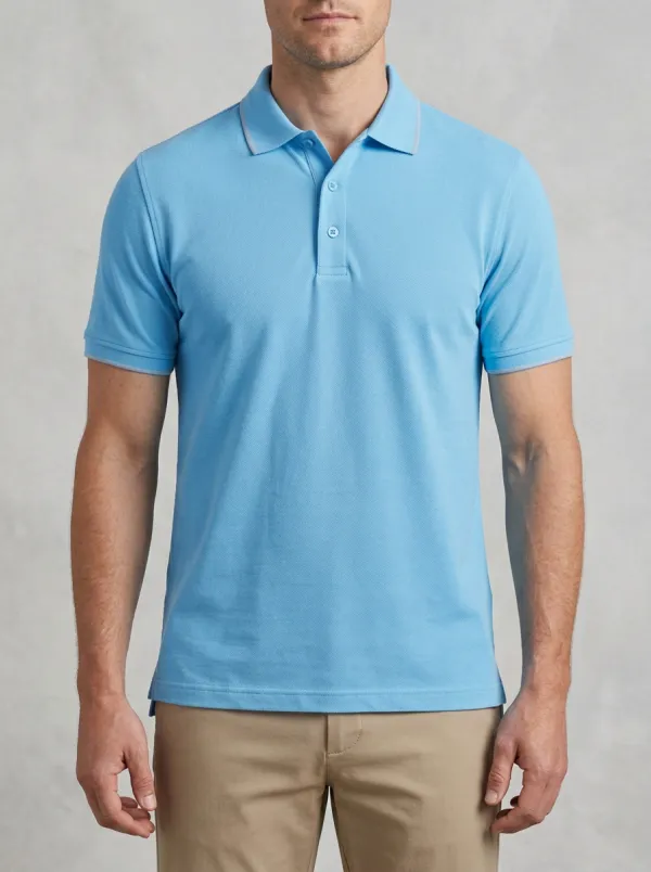 Tipped-Trim Golf Polo Shirt