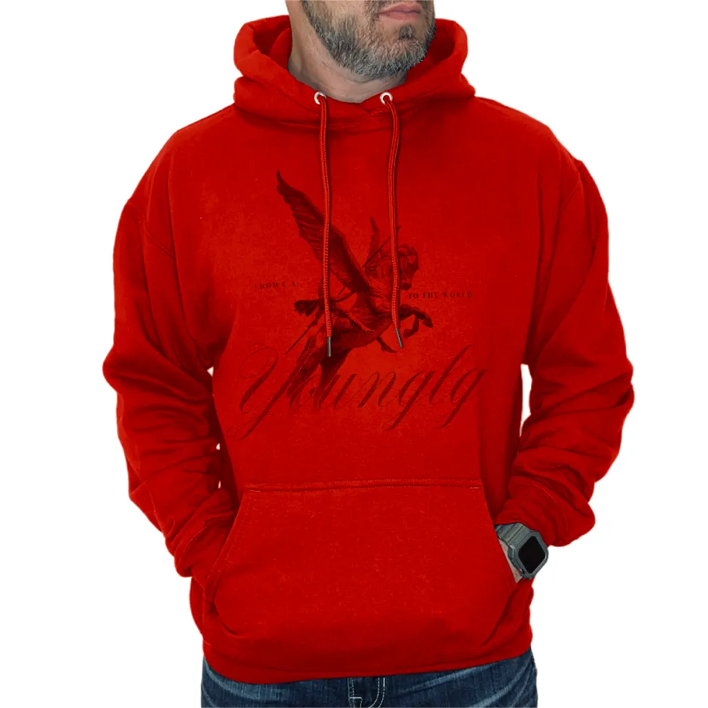 Pegasus Graphic Beige Hoodie With Vintage Aesthetic