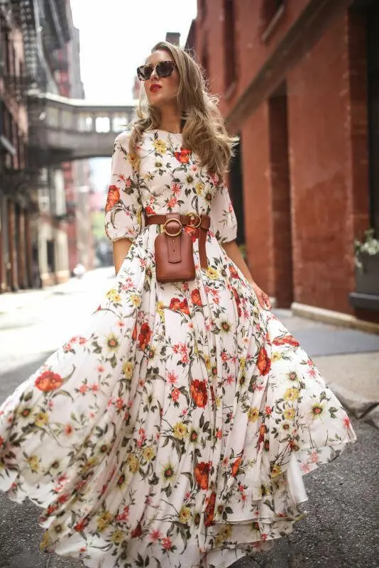 Luludress 2025 Orange Flowers Boho Sundress