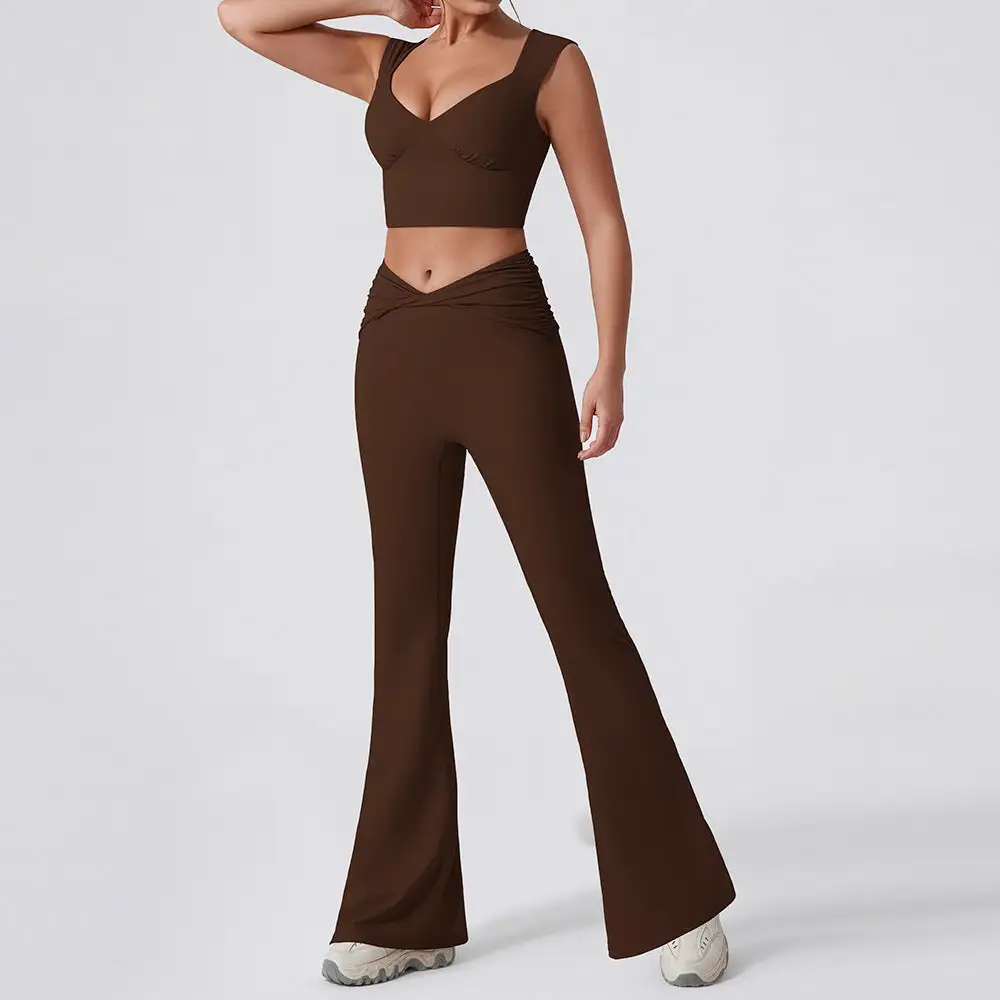 Quick-Dry Sleeveless Top, Vest and Trousers Active Set
