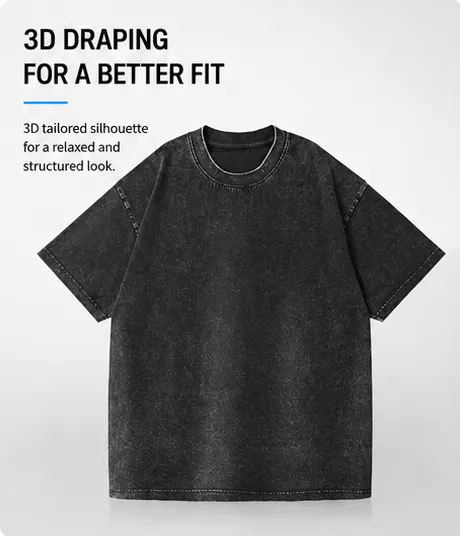 Men's Acid Washed Crew Neck T-Shirt