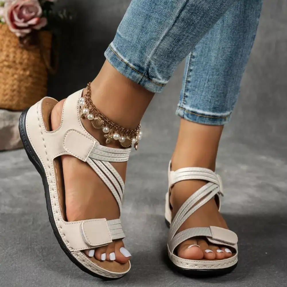 Lightweight Open Toe Wedge Sandals