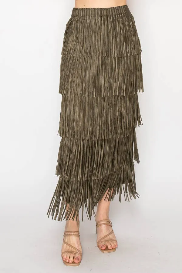 Modern Refined Everyday Fringe Skirt