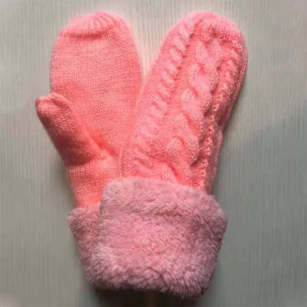 Women'S Thick Fleece Double Layer Gloves 01578963C