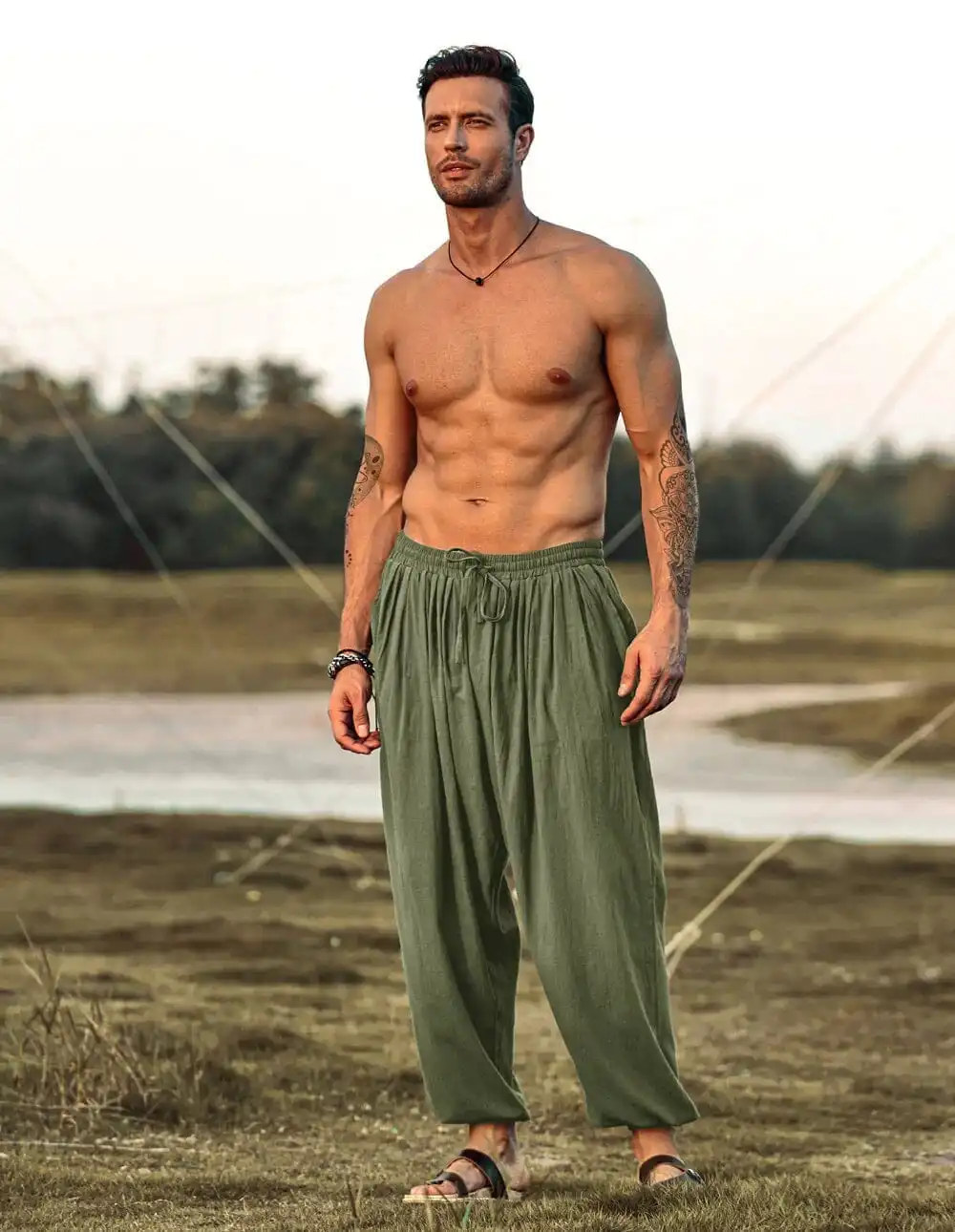 Loose Fit Linen Pants