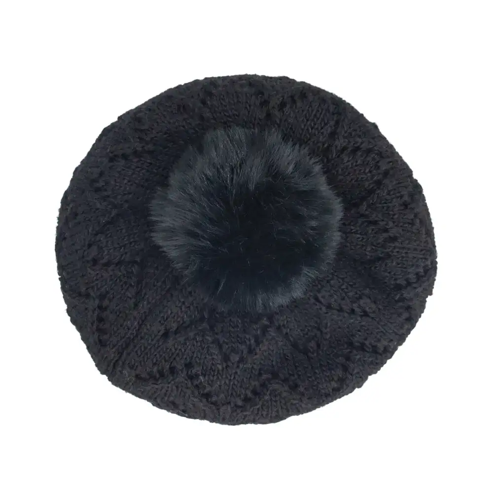 Knit Crochet Beanie Hat
