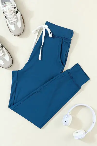 Relaxed Drawstring Pocketed Jogger Pants