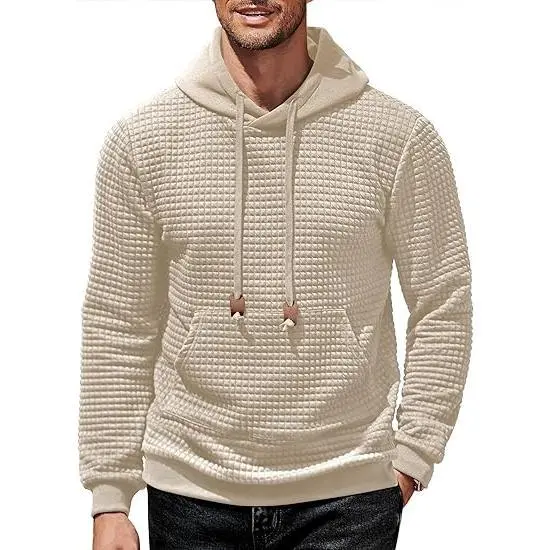 🧥 Men’s Wool Beige Hooded Sweatshirt – Stay Warm in Style This Winter ❄️ Limited-Time Offer — 45% OFF Today Only!