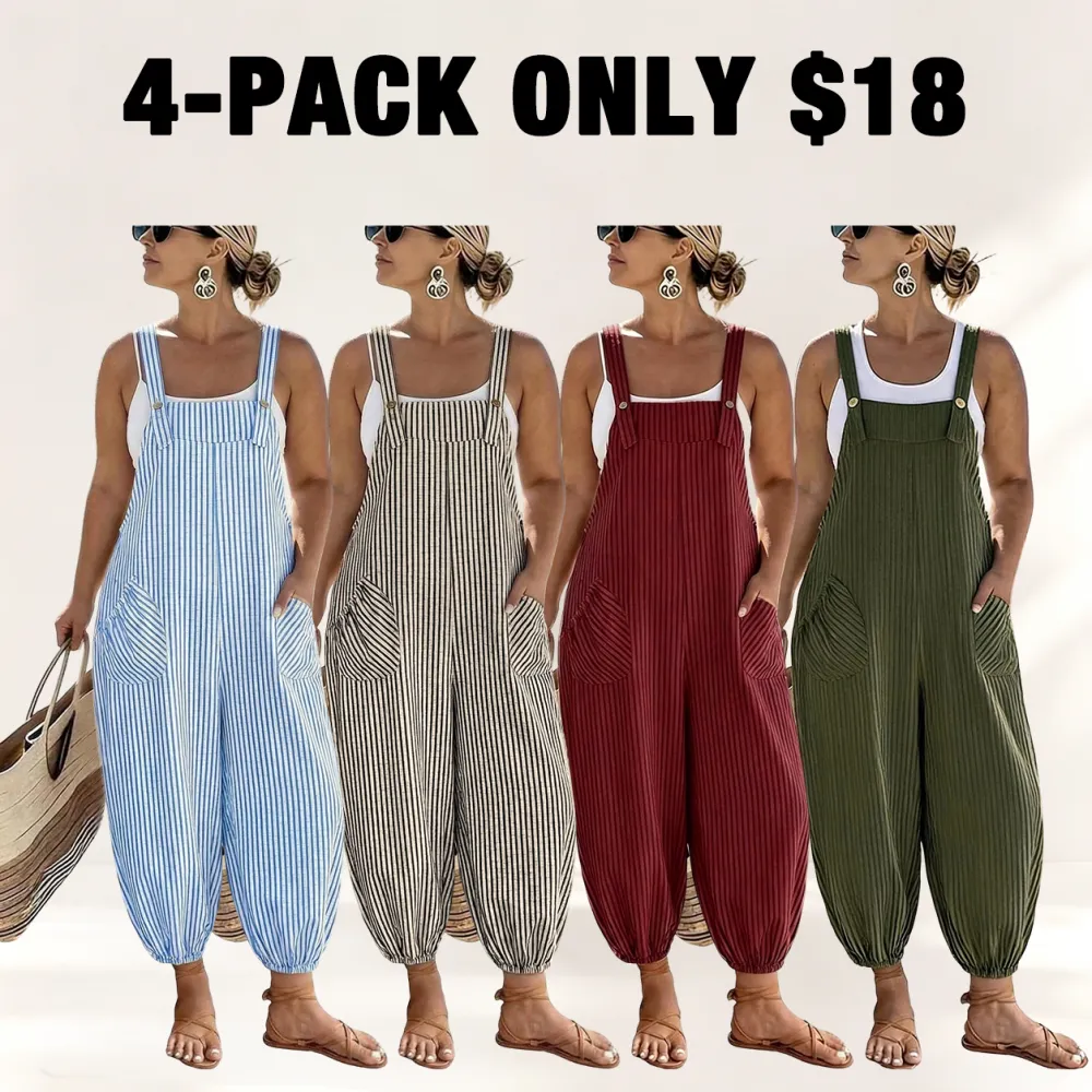 [Plus Size] Slim-Fit, Comfortable, Casual Sleeveless Jumpsuit