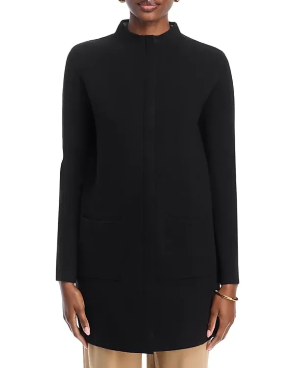 Long Sleeves Funnel Neck Coat