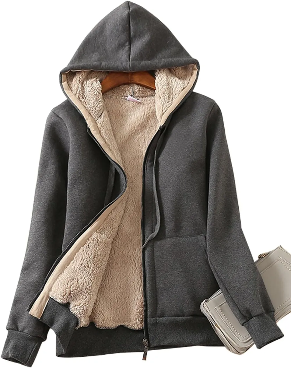 Women's Winter Hoodies Pullover Sherpa Fleece Warm Heavyweight Sweatshirt