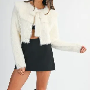 Open Front Ribbed Cardigan