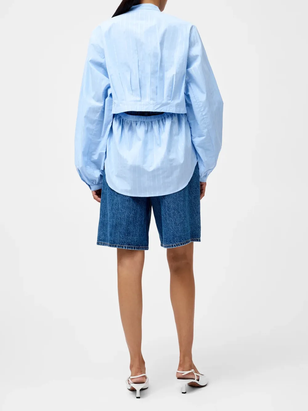 Classic Modern Striped Stand Collar Shirt