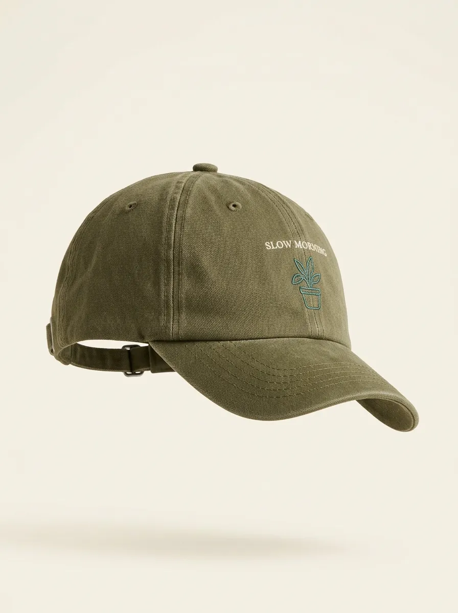 Classic Plant-Lover Slow-Morning Printed Potted-Plant Unisex Baseball Cap