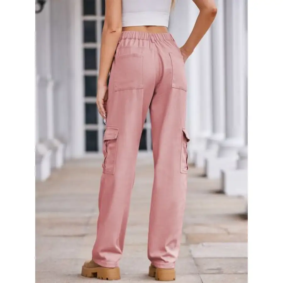 Straight Denim Cargo Pants