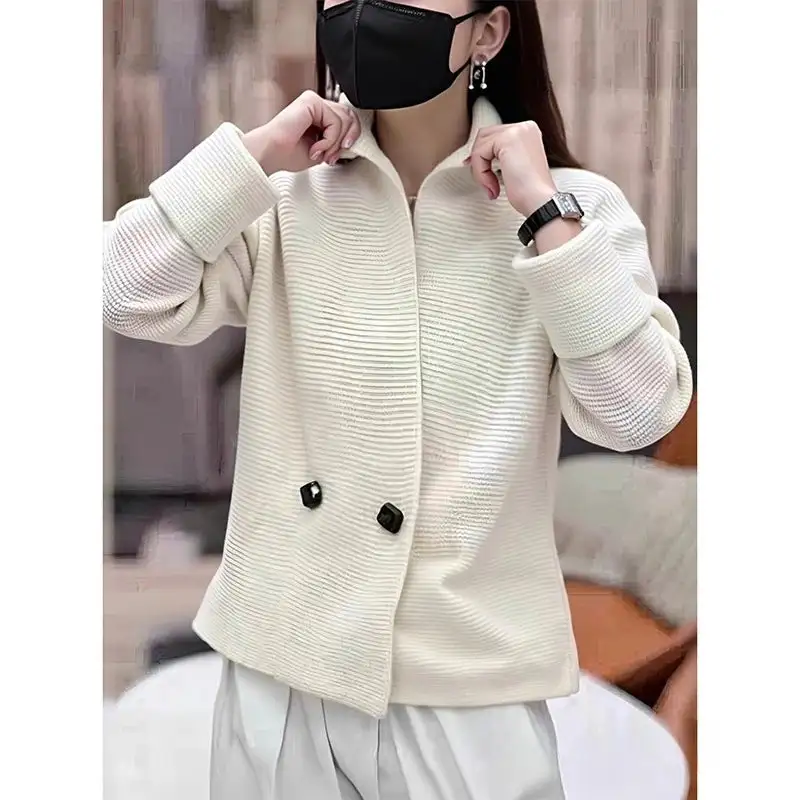 Buttoned Thick-Knit Autumn Cardigan