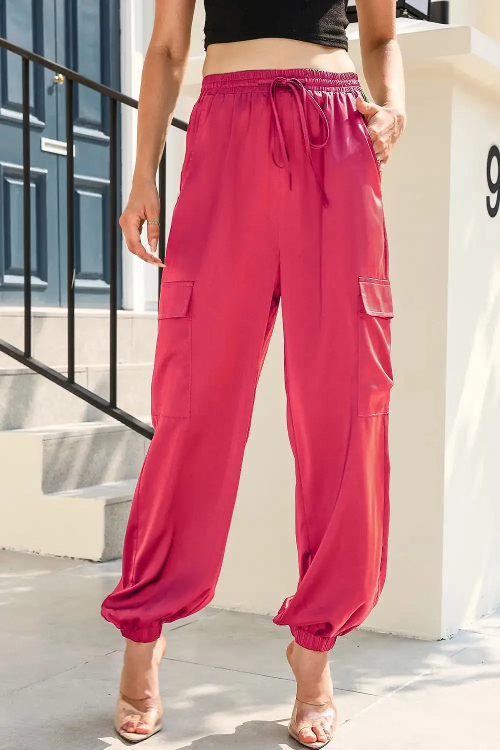 Modern Tie Detail High Waist Pants