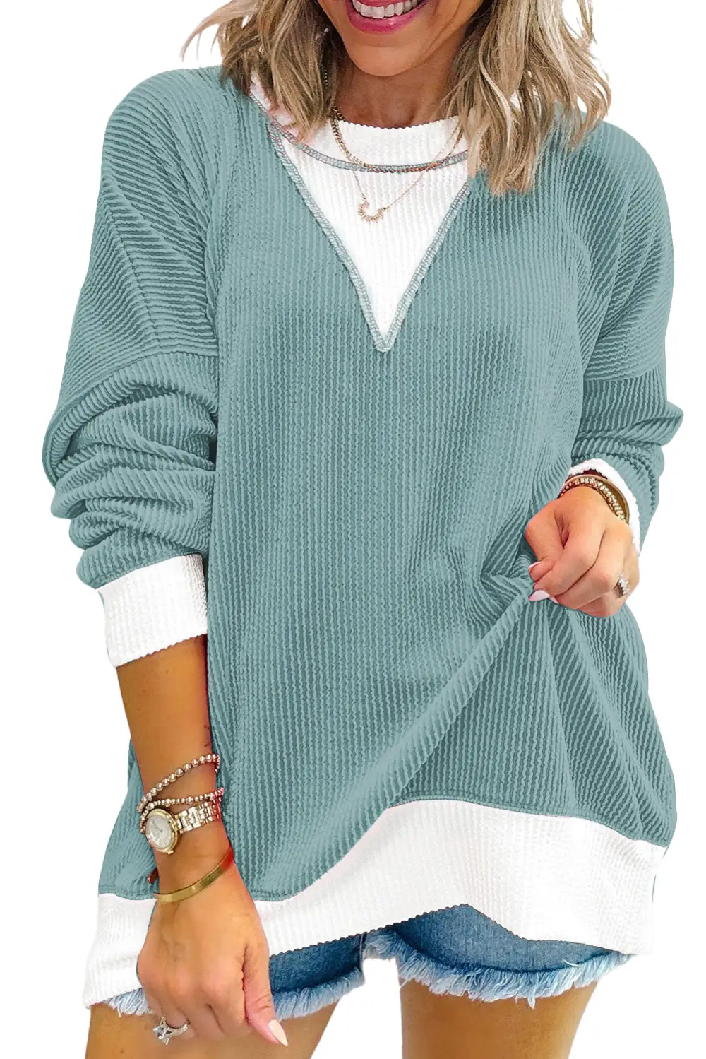 Textured Loose Fit Top