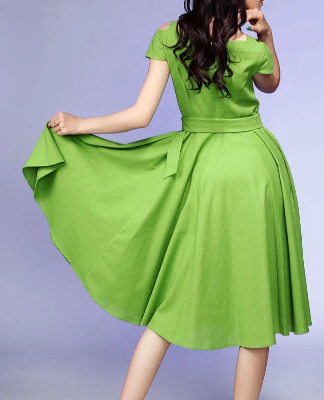 Linen Blend Day Dress