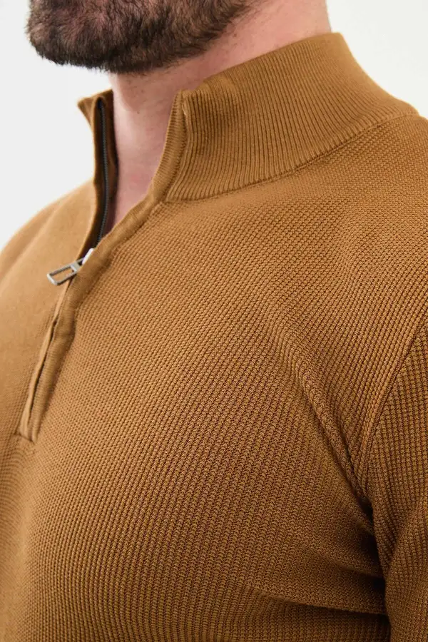 Everyday Half Turtleneck Zip Knit Sweater