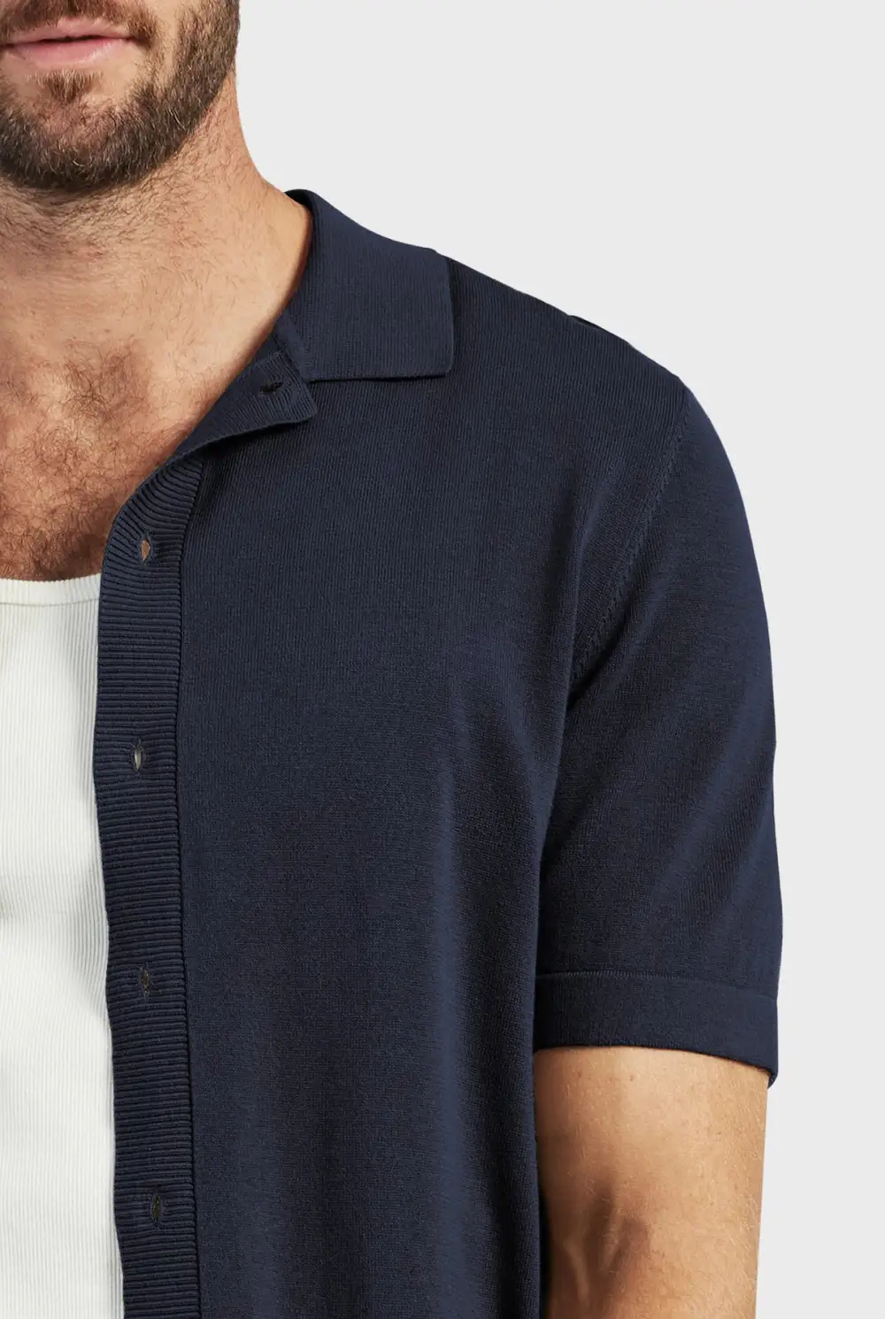 Jackson Knit SS Shirt- Winter white